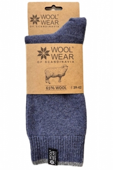 CHARM 53 Indigo uldsokker af 65% kamgarnsuld fra WOOLWEAR