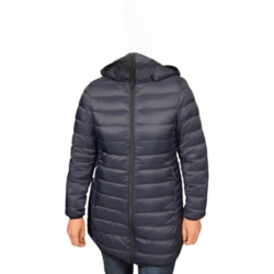 KPH SANDEFJORD HALVLANG JAKKE M/AFTAGELIG HÆTTE - NAVY