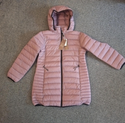 KPH SANDEFJORD HALVLANG JAKKE M/AFTAGELIG HÆTTE - ROSA