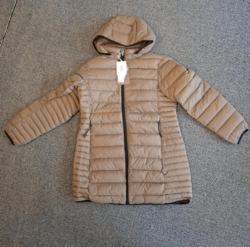 KPH SANDEFJORD HALVLANG JAKKE M/AFTAGELIG HÆTTE - BOURBON BRUN