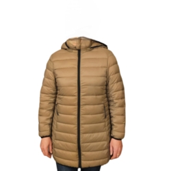 KPH SANDEFJORD HALVLANG JAKKE M/AFTAGELIG HÆTTE - BOURBON BRUN