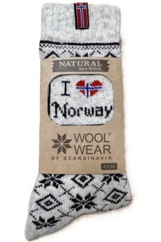 CHARM 111 - uldsokker af 80% uld m/Norsk flag