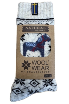 CHARM 119 - HEST uldsokker af 80% uld - dalahest