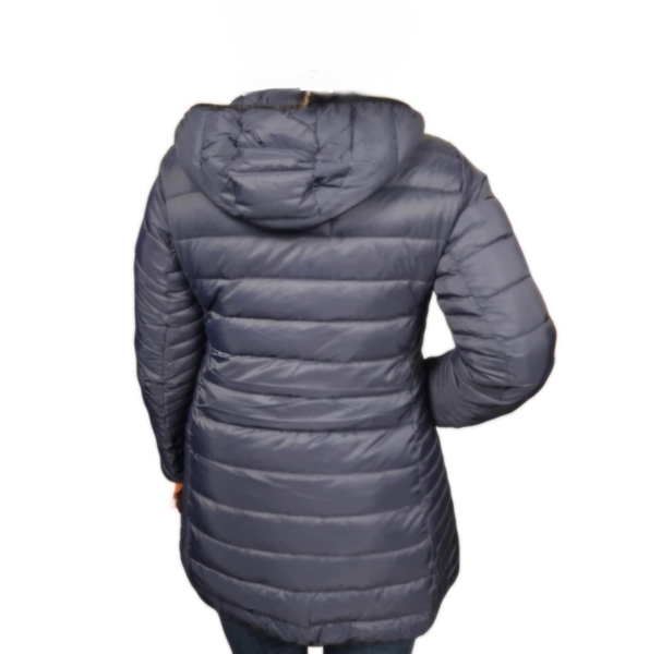 KPH SANDEFJORD HALVLANG JAKKE M/AFTAGELIG HÆTTE - NAVY