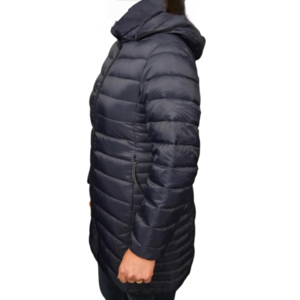 KPH SANDEFJORD HALVLANG JAKKE M/AFTAGELIG HÆTTE - NAVY