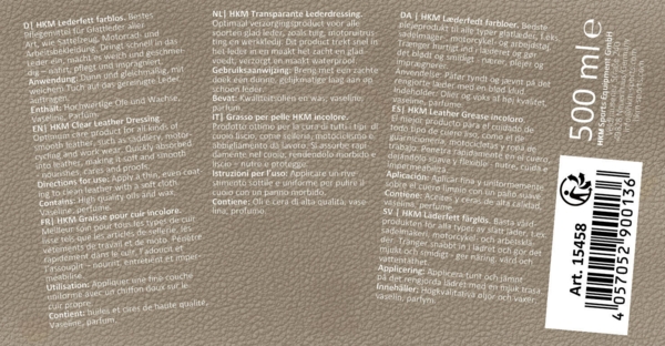 HKM LÆDERFEDT - 500ML - KLAR