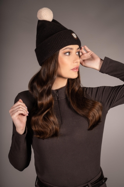 BEANIE - AREZZO - MØRKE BRUN