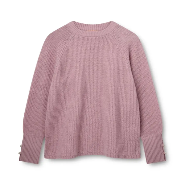 KPH JOHANNE PEARL STRIKTRØJE *ROSA* (80% lammeuld)