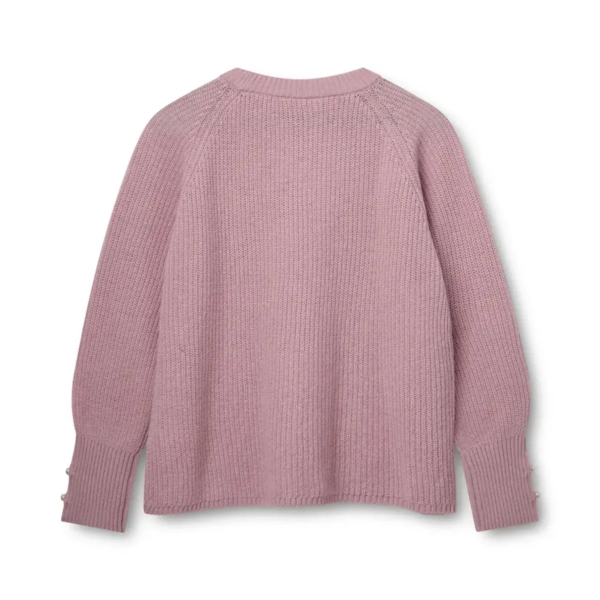 KPH JOHANNE PEARL STRIKTRØJE *ROSA* (80% lammeuld)