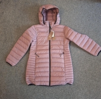 KPH SANDEFJORD HALVLANG JAKKE M/AFTAGELIG HÆTTE - ROSA